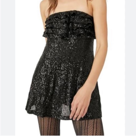 Free people Friday sequin ruffle dress - Picture 1 of 2